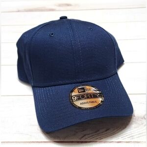 New Era 9Forty Blank Navy Adjustable Hat One Size - New